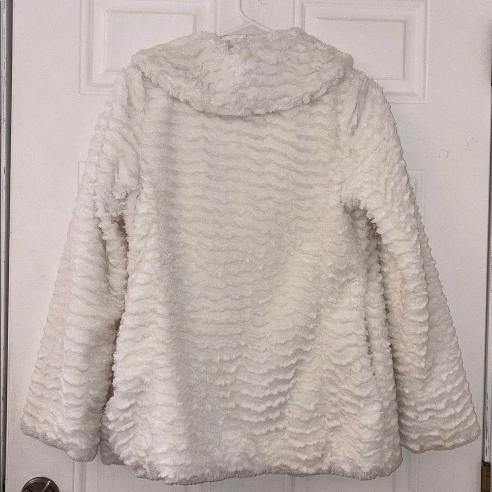 Patagonia Girls Pelage Jacket Birch White High Pile Fleece Teddy Cozy XL 14